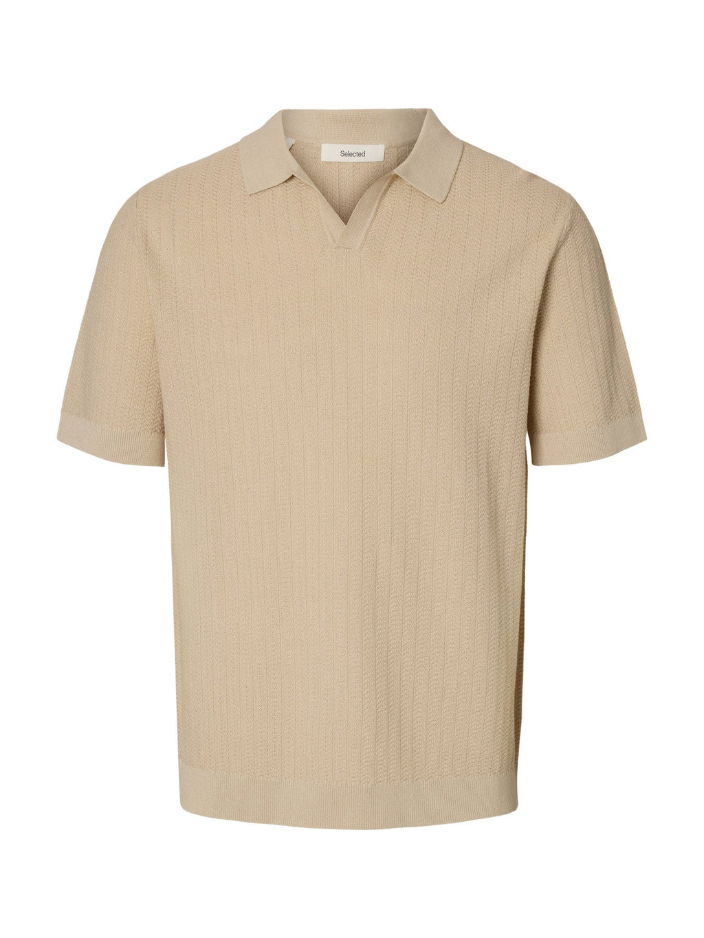 Mattis SS Linen Blend Structure Open Polo