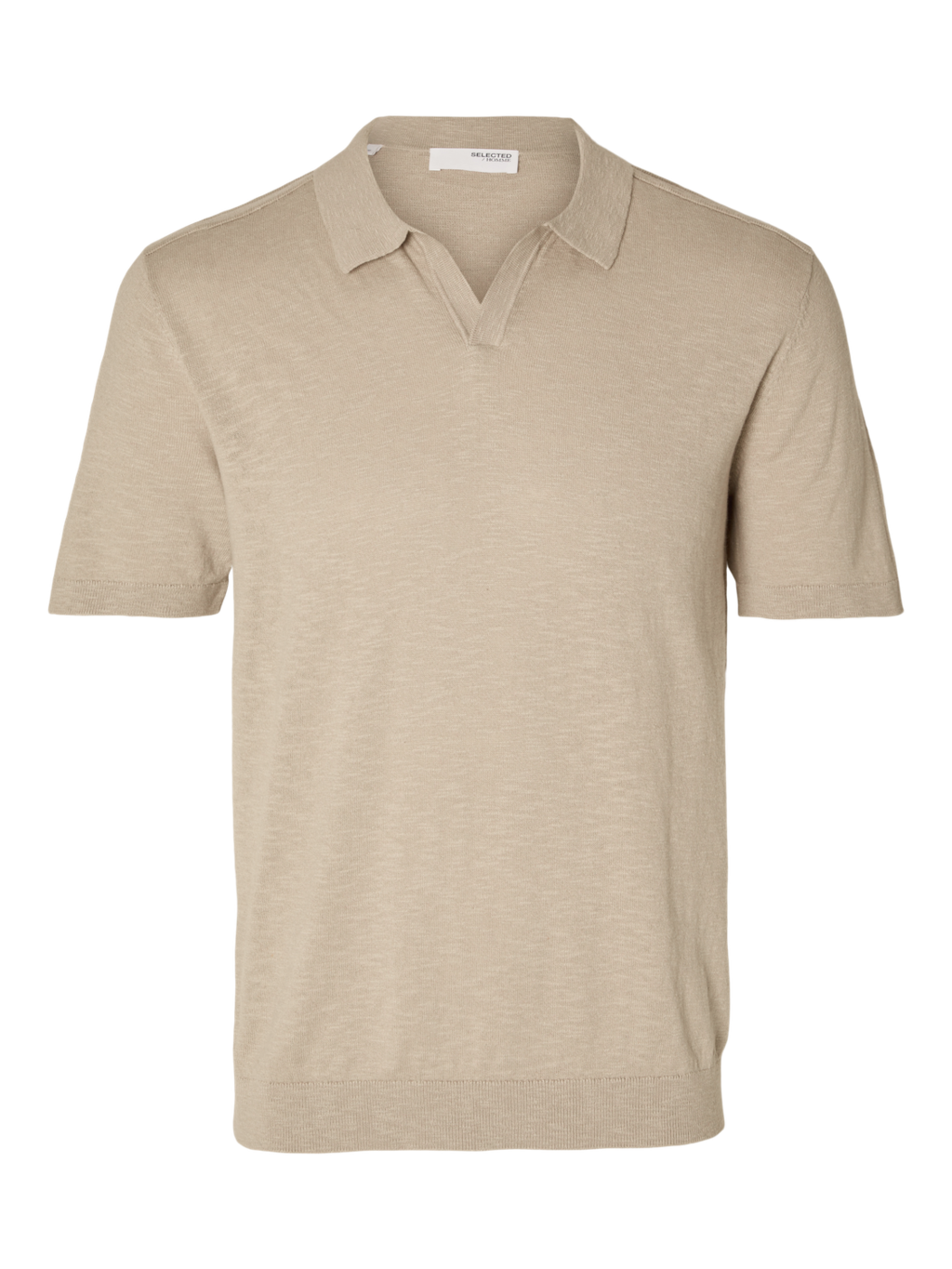 Berg Linen SS Knit Open Polo