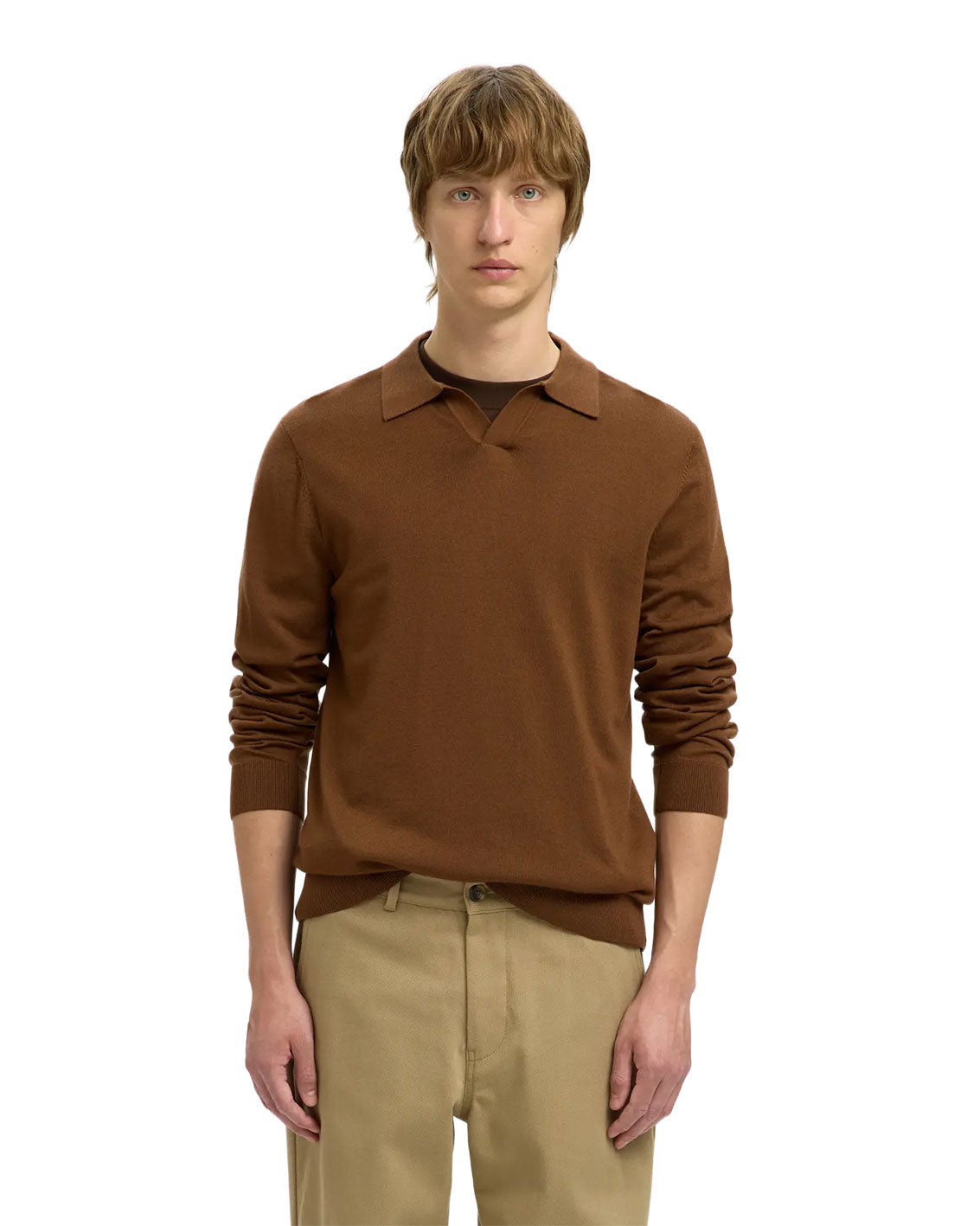 Tray LS Merino Open Polo