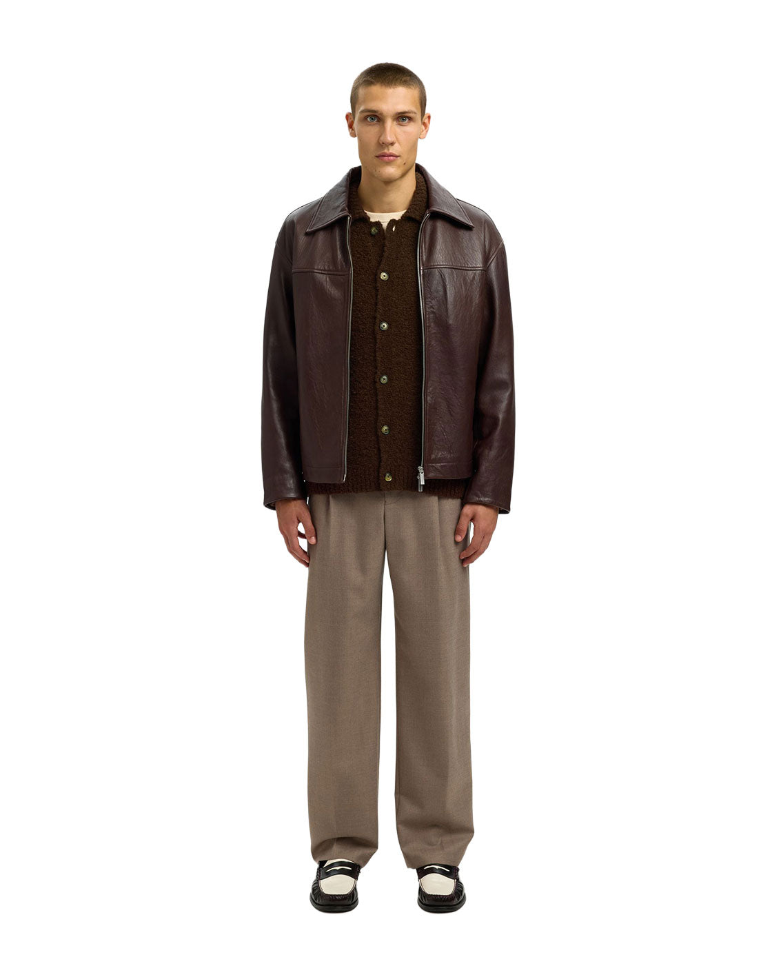 Loyd LS Knit Boucle Polo Cardigan