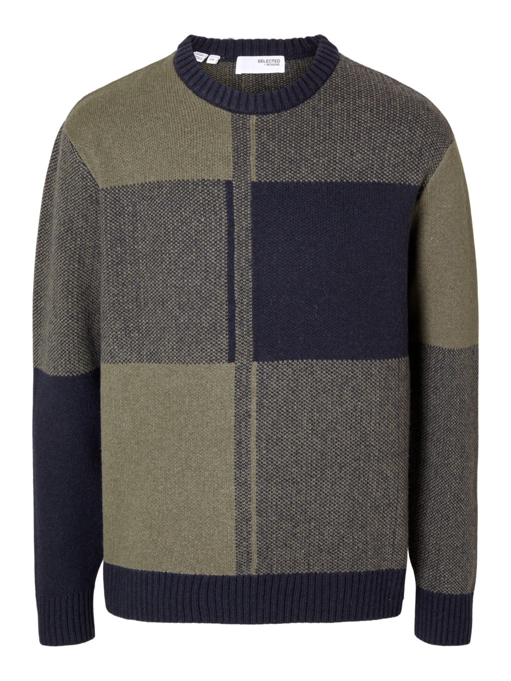 Meio LS Knit Relaxed Block Crewneck