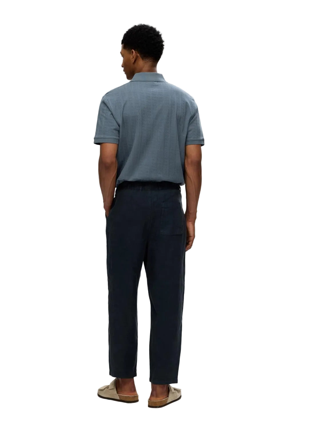Relaxed Cropped Magnus Linen Pant