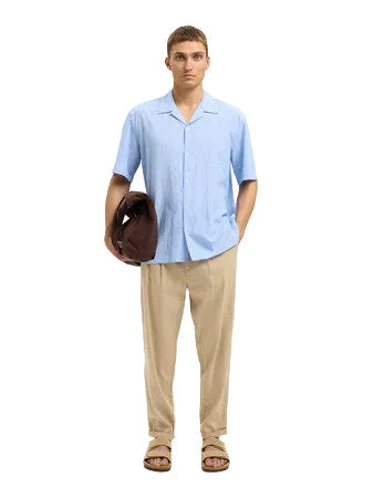 Relaxed Crop Ron Linen Blend 180 Pants