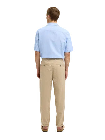 Relaxed Crop Ron Linen Blend 180 Pants