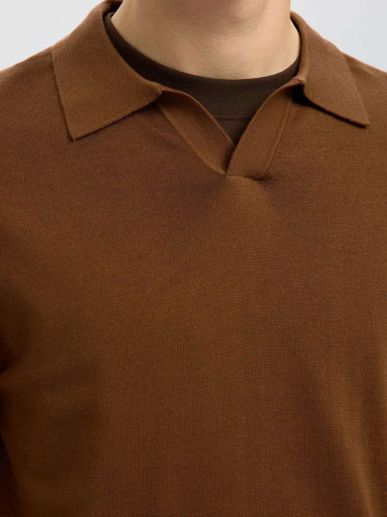 Tray LS Merino Open Polo