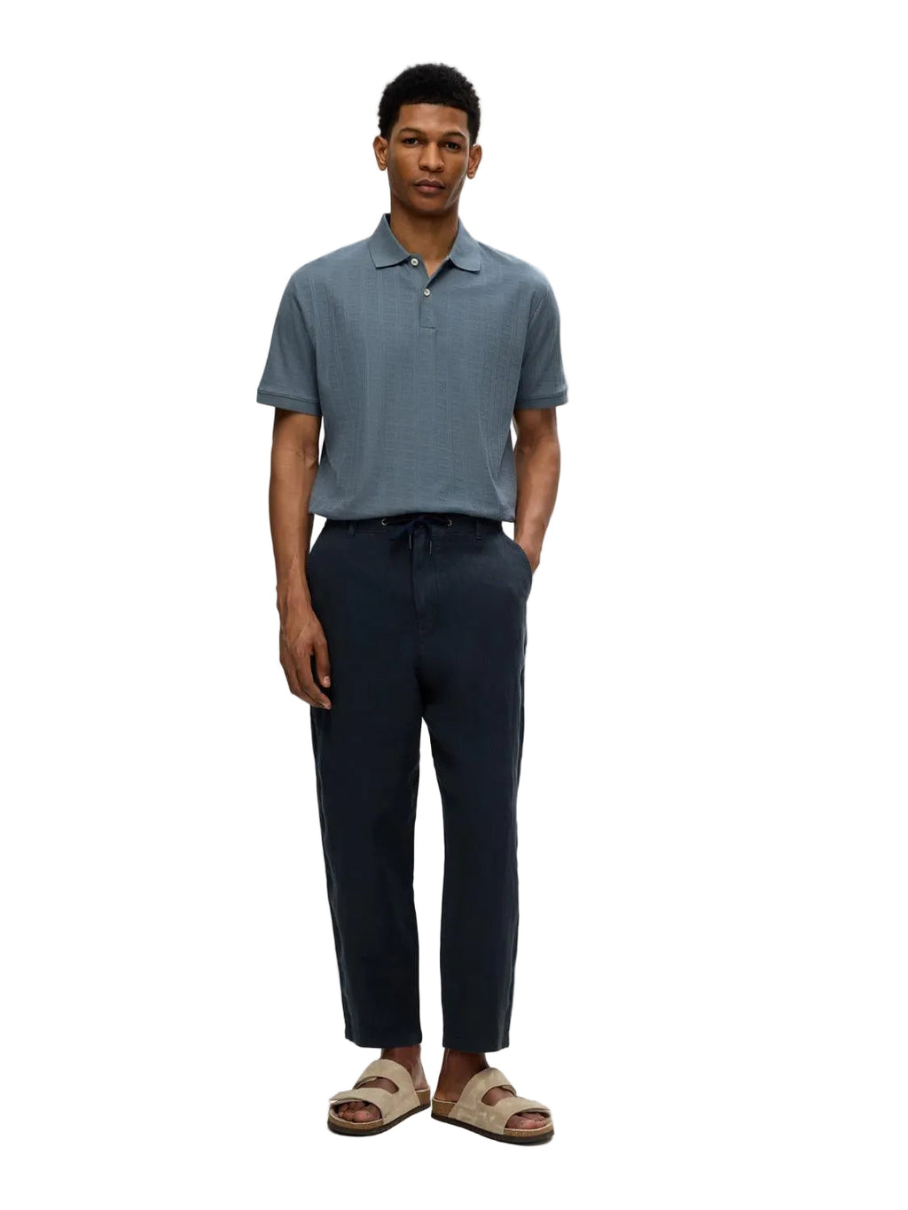 Relaxed Cropped Magnus Linen Pant